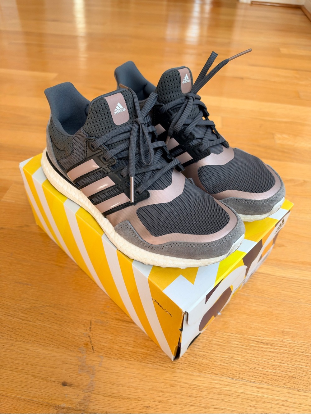 Adidas Women’s Ultraboost in Charcoal and Rose Gold